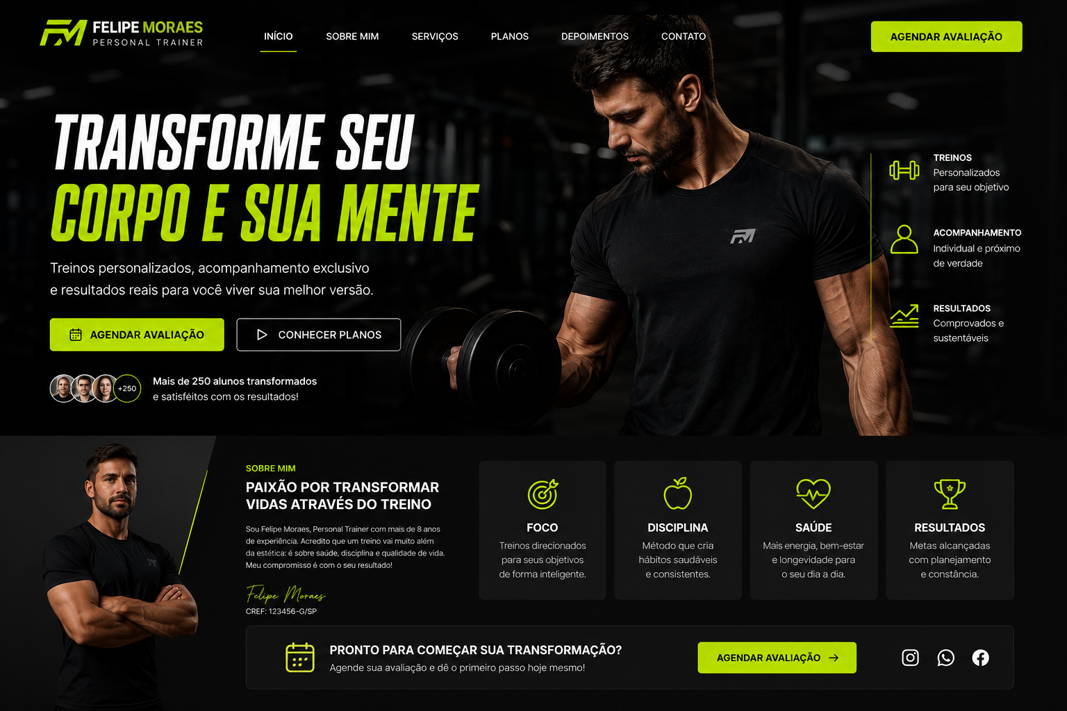 Site para Personal Trainer
